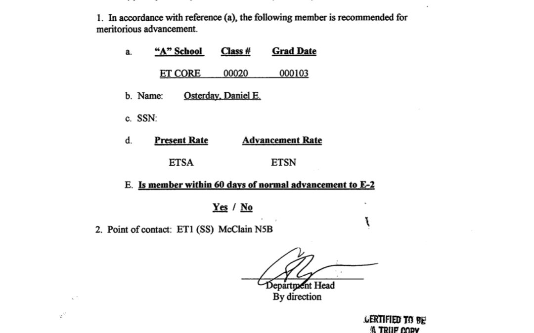 Meritorious Advancement