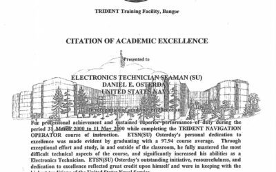 Citation of Academic Excellence