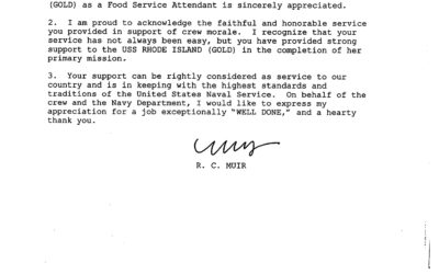 Letter of Appreciation