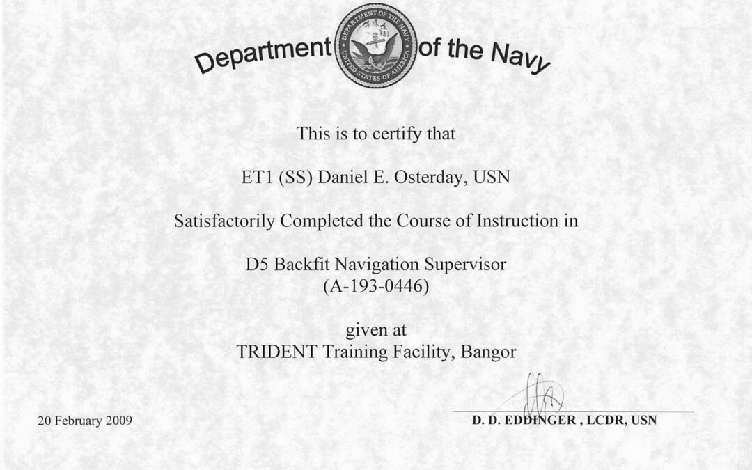 D5 Backfit SWS Navigation Supervisor