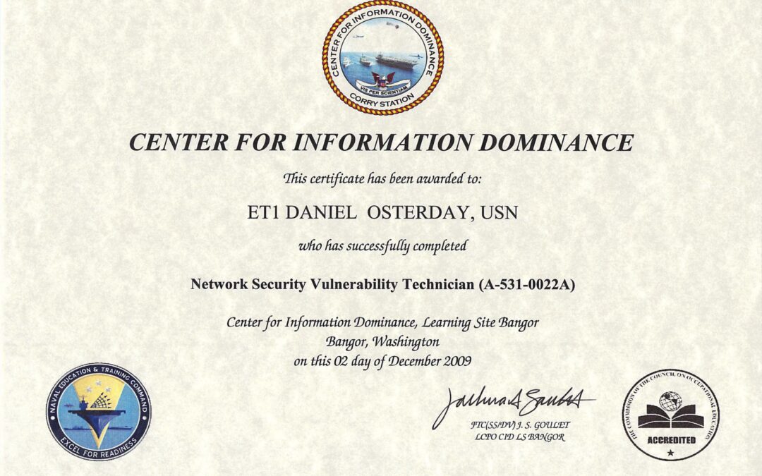 Network Security Vulnerability Technician (NEC 2780)