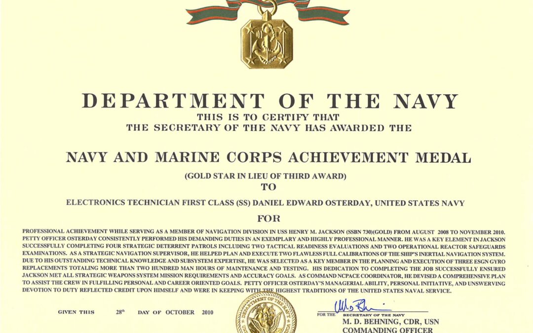 Navy & Marine Corps Achievement Medal #3