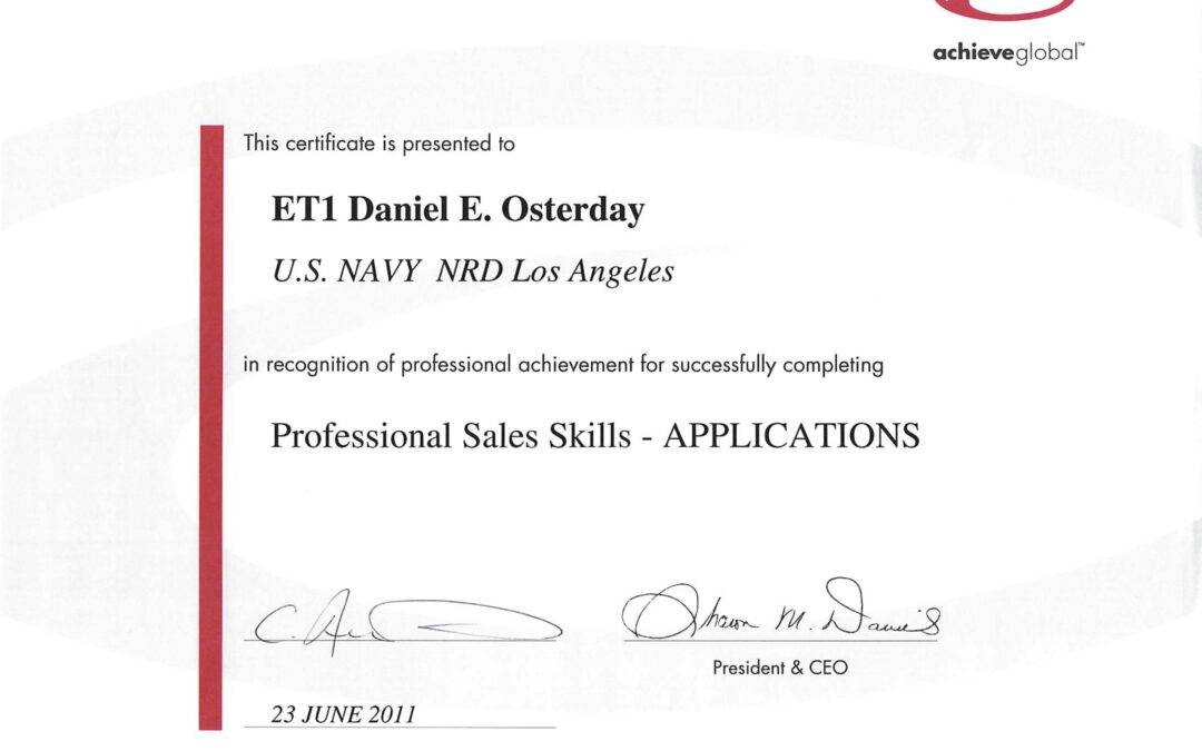 Professional Sales Skills, Applications (PSA)