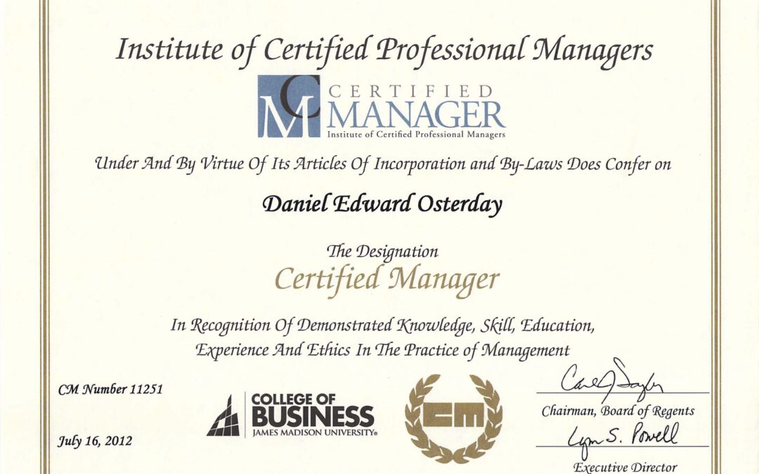 Certified Manager (CM)