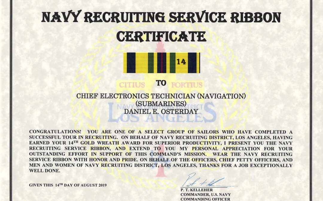 Navy Recruiting Service Ribbon #2